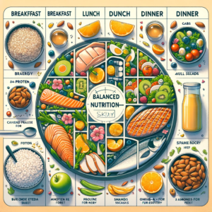 depicting a well-organized meal plan for runners