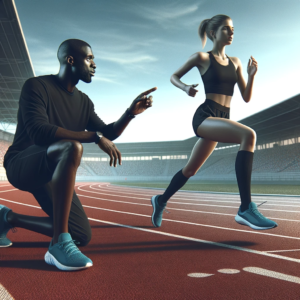 one-on-one feedback to a runner mid-stride